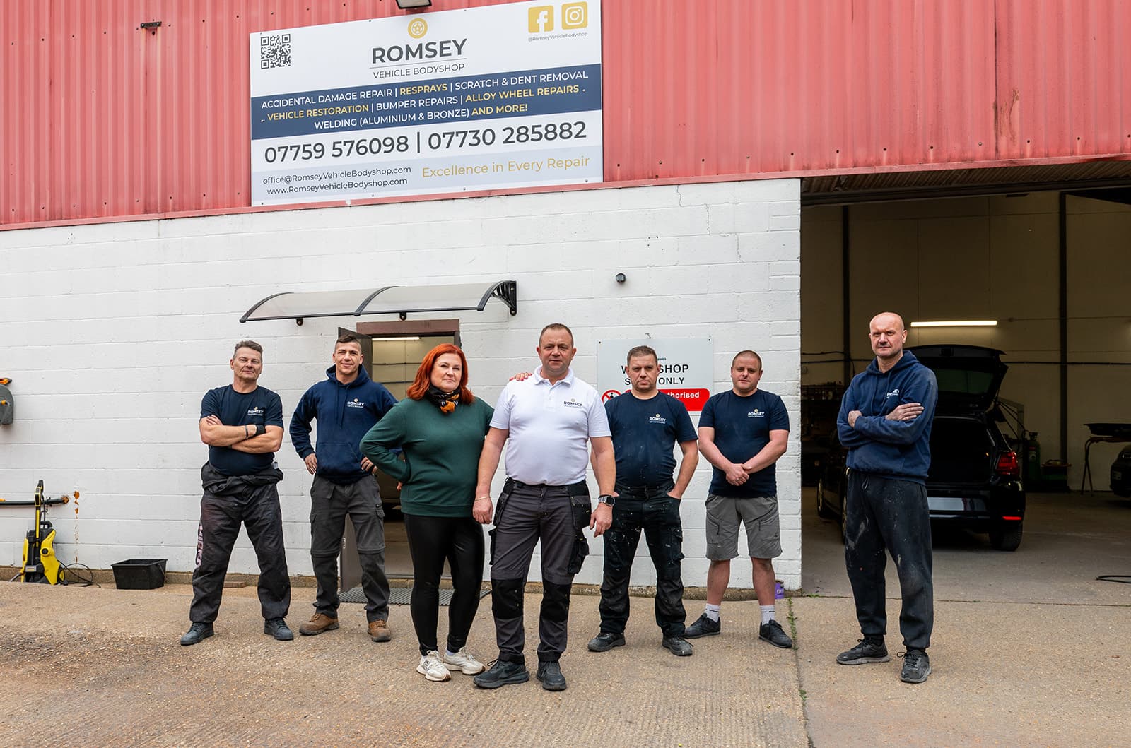 Romsey Vehicle Bodyshop workshop exterior